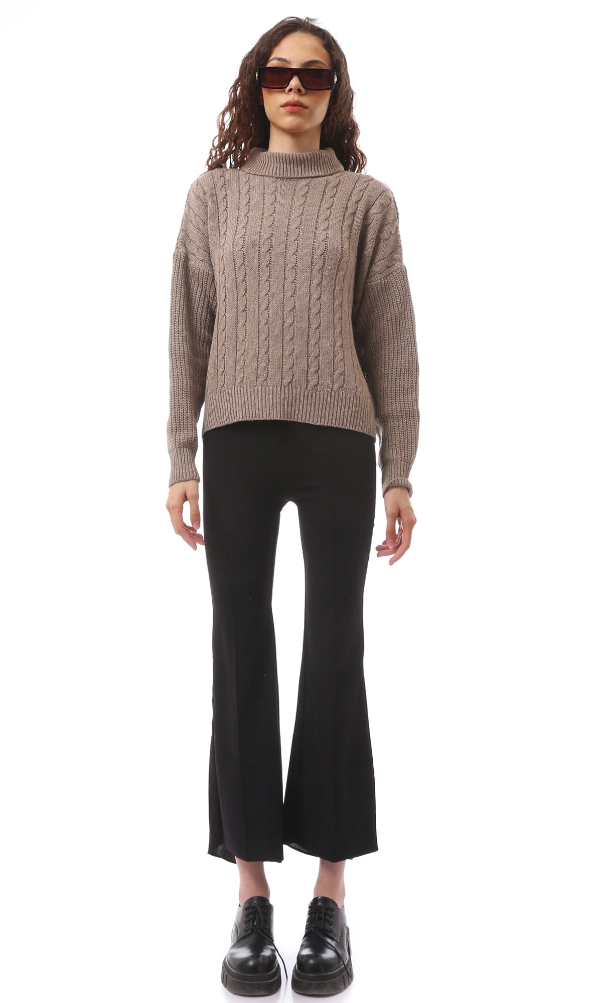 O169849 High Neck Knitted Pullover