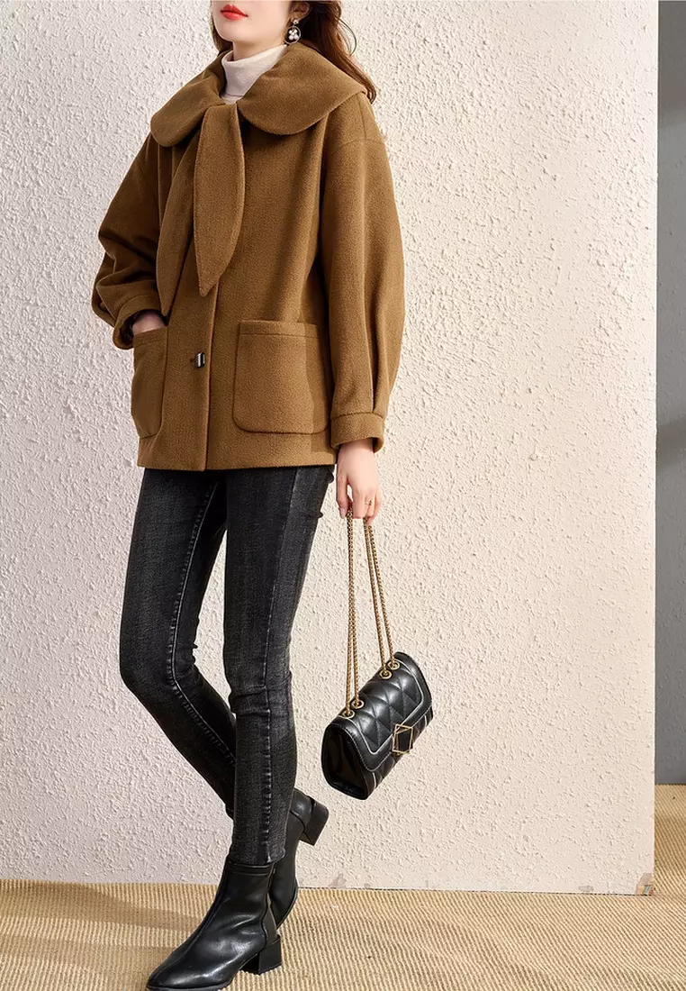 ONX.HK Solid Color Loose Warm Woolen Coat