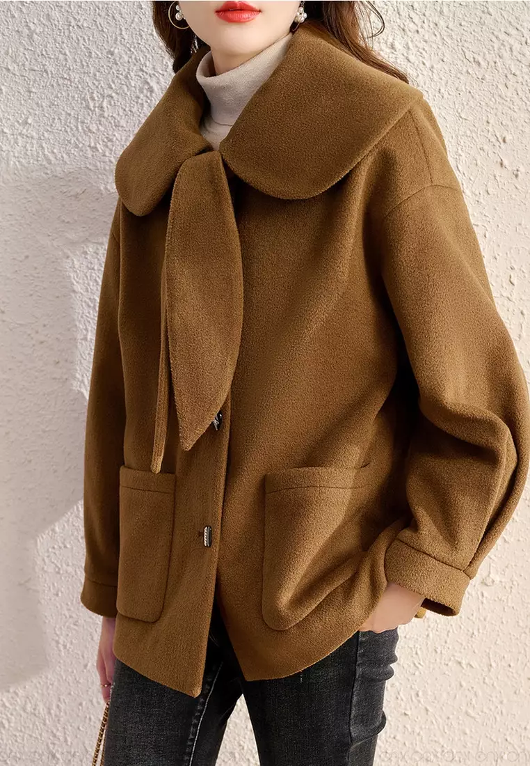 ONX.HK Solid Color Loose Warm Woolen Coat