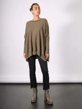 Oversized Crewneck Sweater - Loden