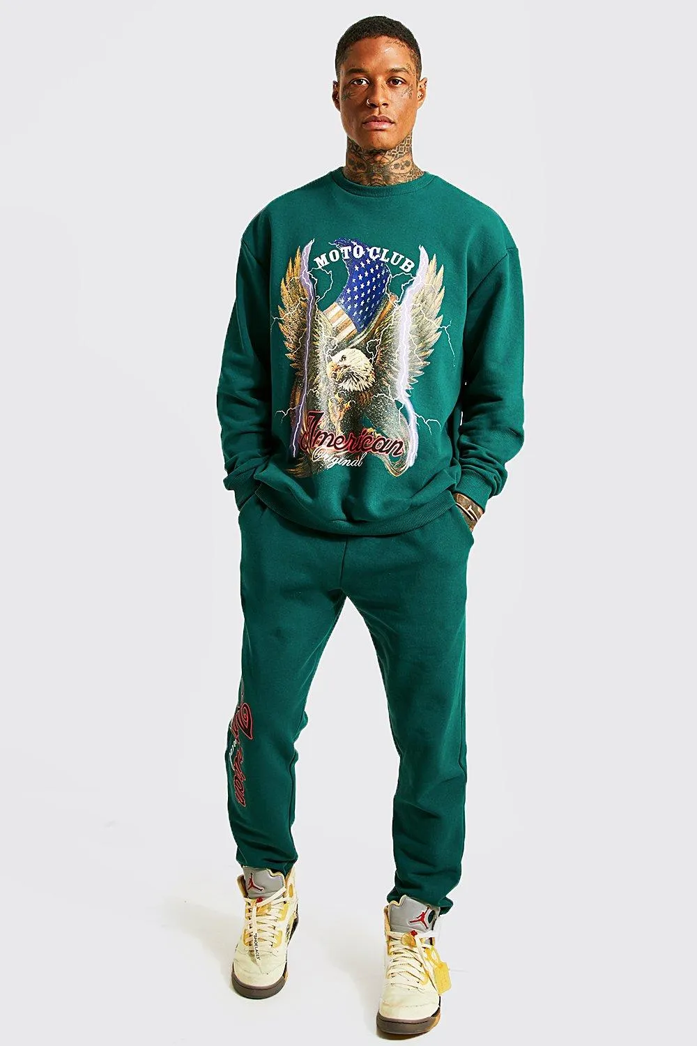 Oversized Eagle Sweater Tracksuit