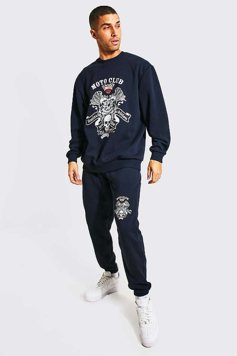 Oversized Skull  Sweater Tracksuit