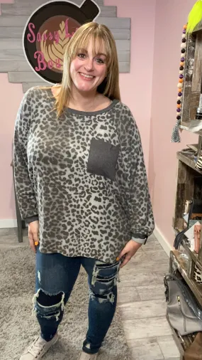 Oversized Snow Leopard Sweater