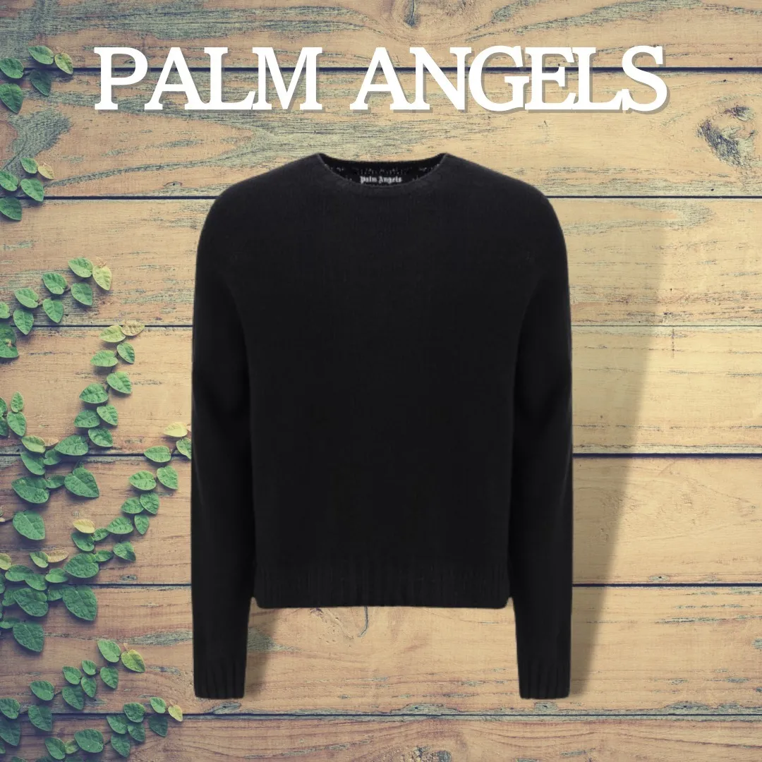 Palm Angels  |Crew Neck Wool Street Style Long Sleeves Logo Sweaters