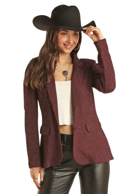 Panhandle Slim Womens Burgundy Iridescent Blazer