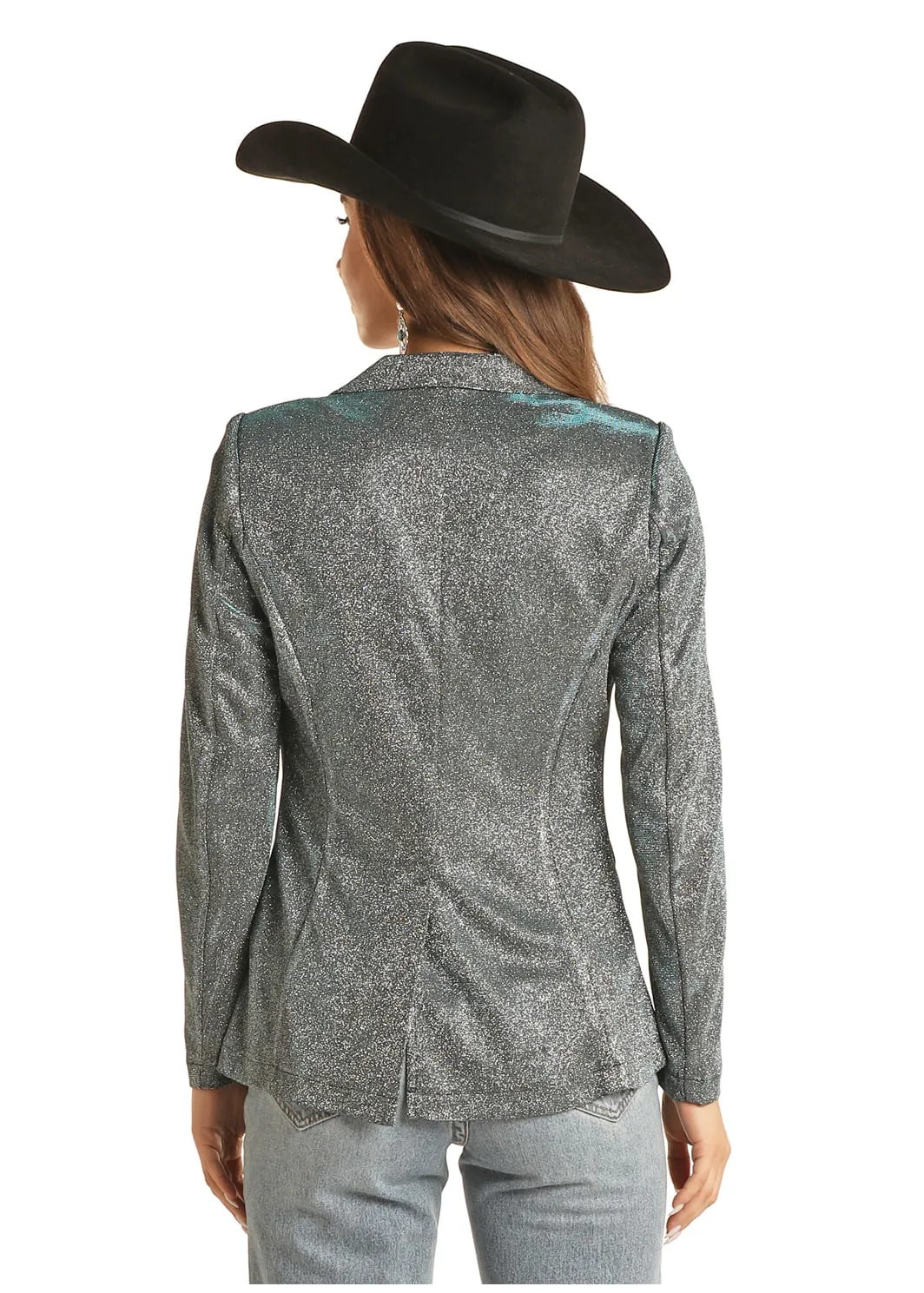 Panhandle Slim Womens Teal Iridescent Blazer