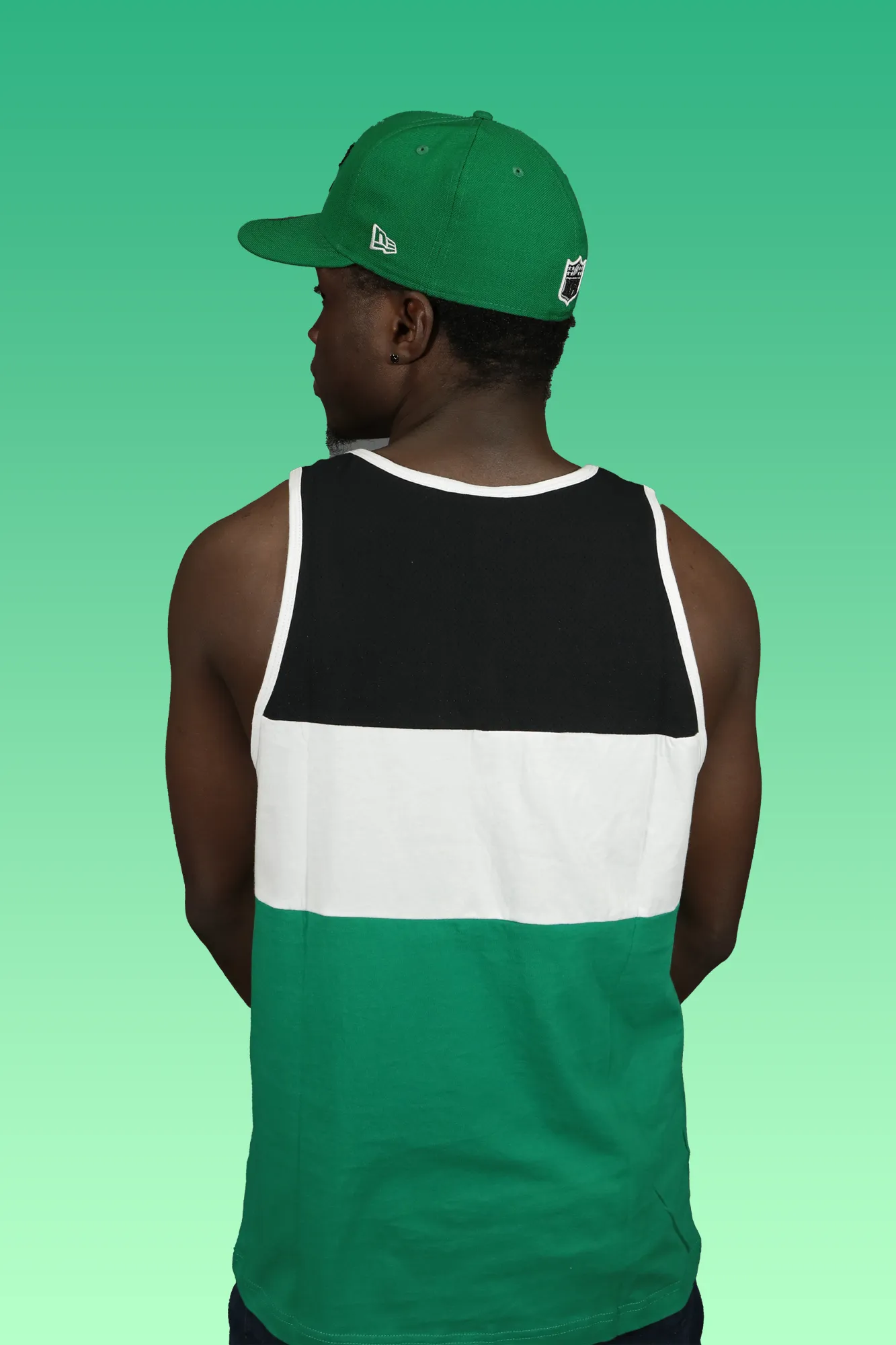 Philadelphia Eagles Retro NFL Eagles Script | Black/White/Kelly Cotton Tank