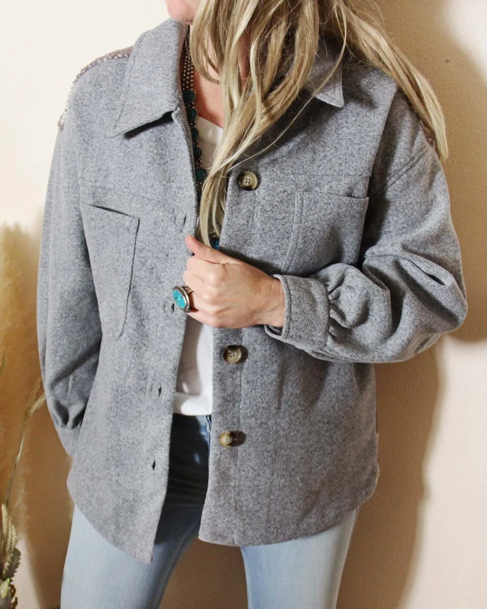 Ranch Girl Coat in Gray