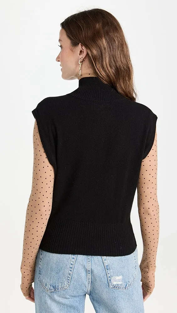 Reformation   Arco Cashmere Sleeveless Turtleneck Sweater 