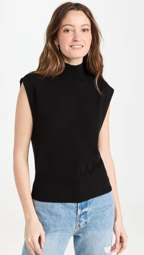 Reformation   Arco Cashmere Sleeveless Turtleneck Sweater 