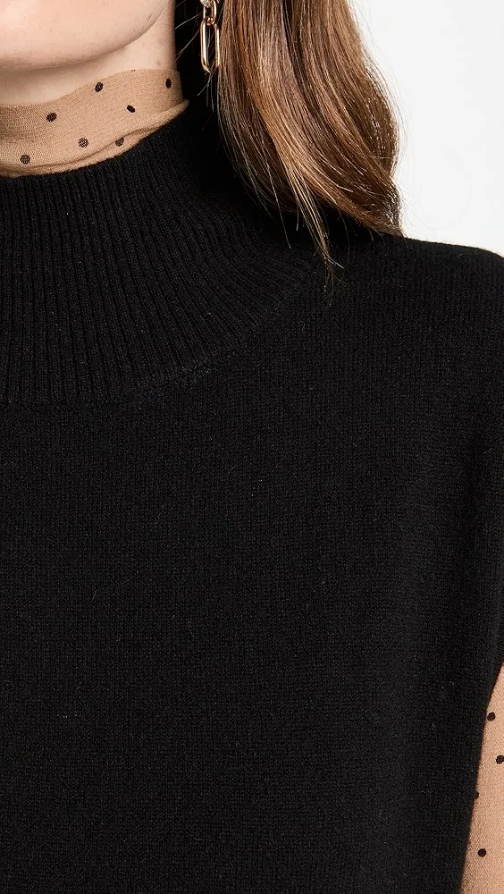 Reformation   Arco Cashmere Sleeveless Turtleneck Sweater 