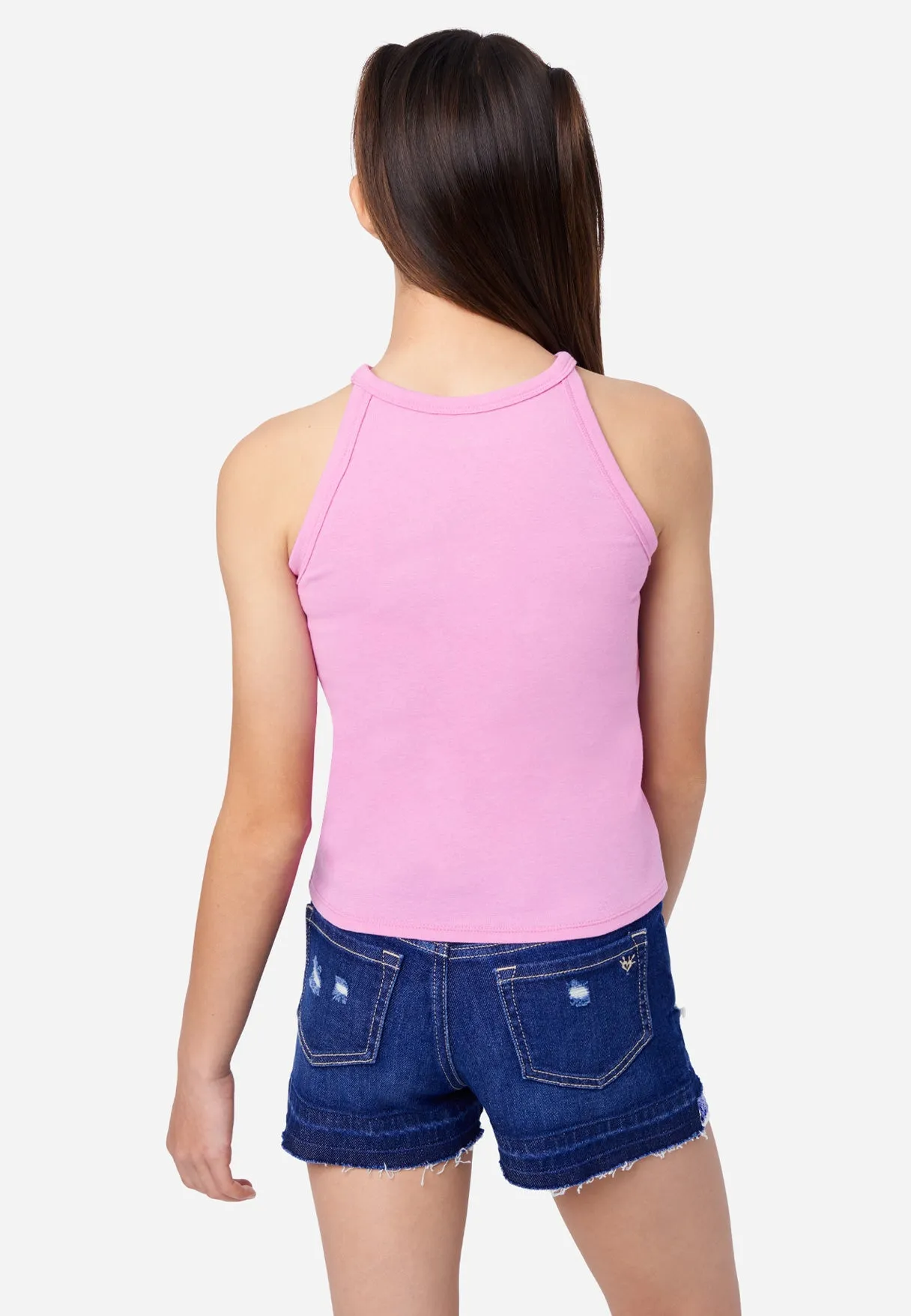 Ribbed High Neck Tank