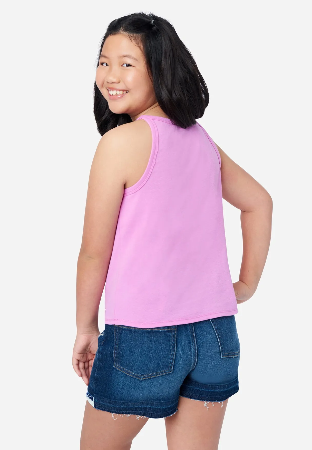 Ribbed High Neck Tank