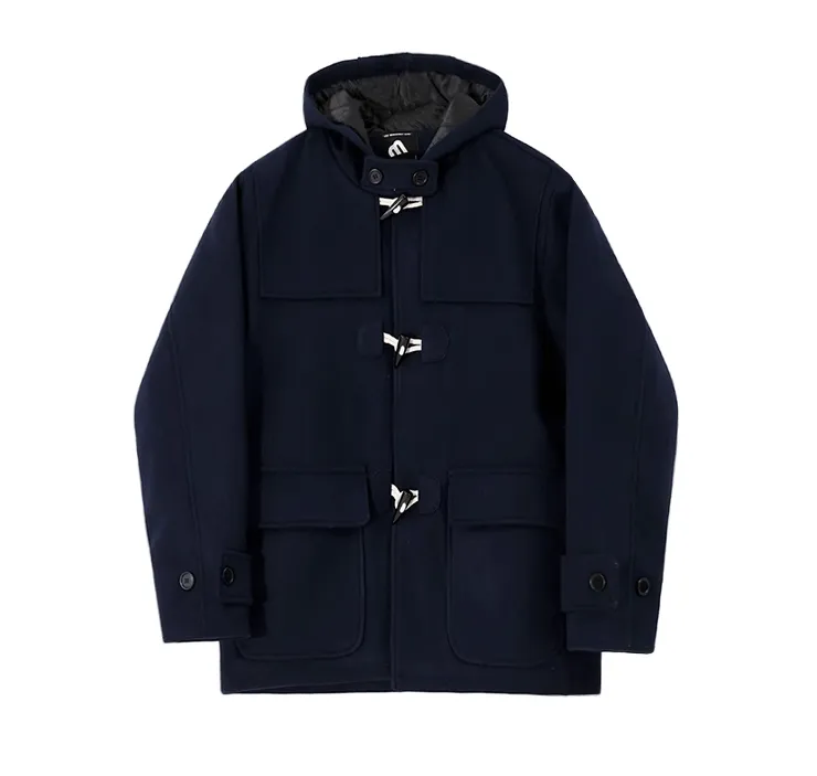 RT No. 10330 WOOLEN DUFFLE HOODED COAT