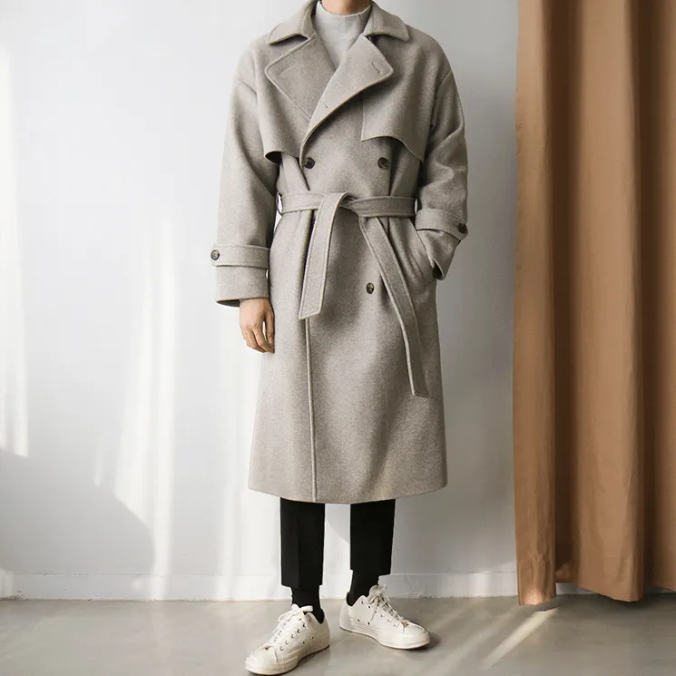 RT No. 3411 WOOLEN COLLAR BELT COAT JK