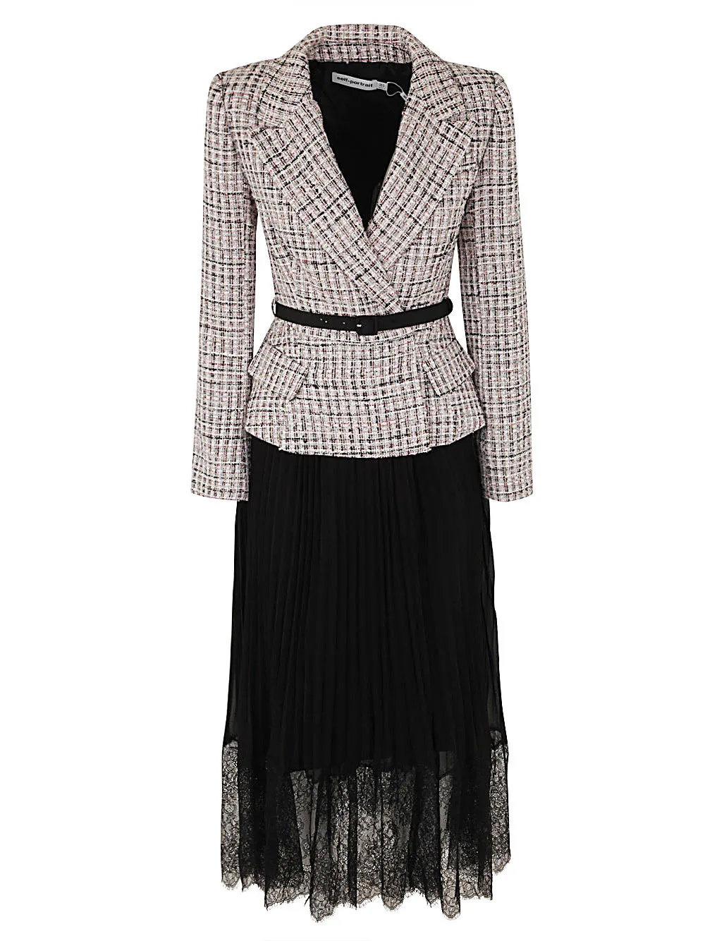 Self-Portrait Bouclé Blazer-Style Midi Dress