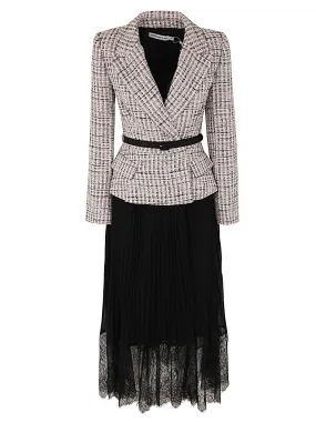 Self-Portrait Bouclé Blazer-Style Midi Dress