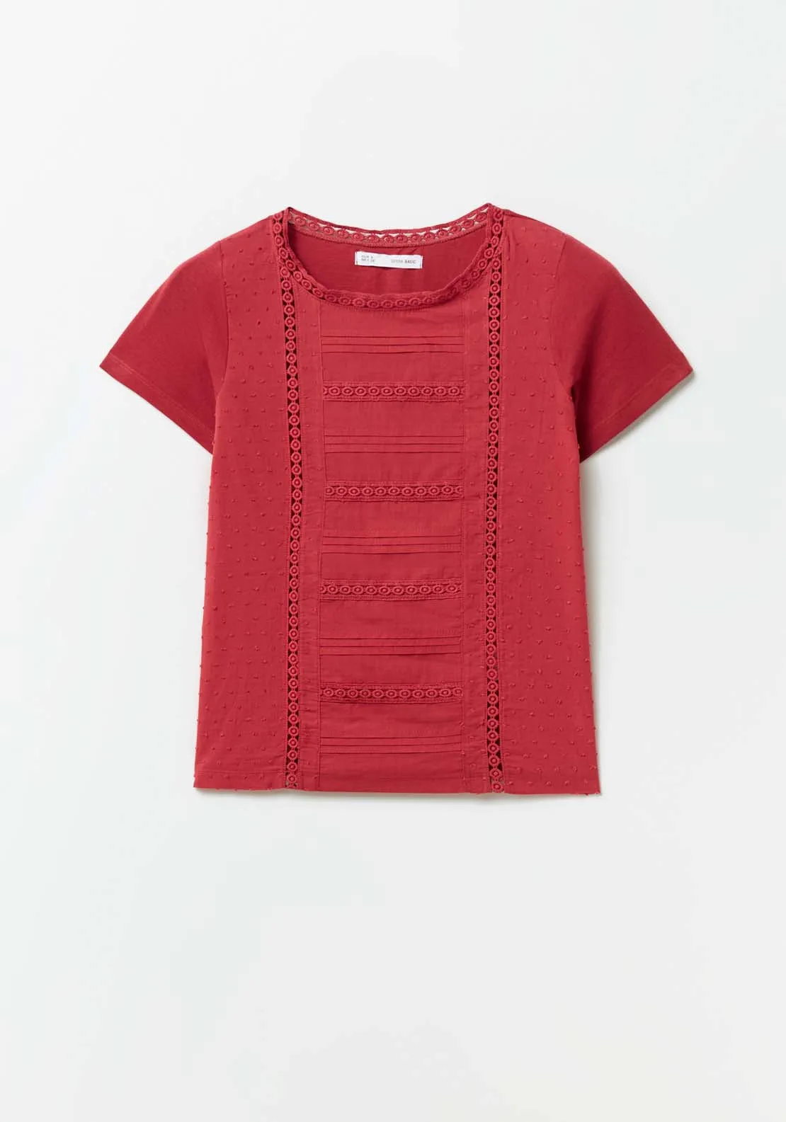 Short Sleeve Top - Red