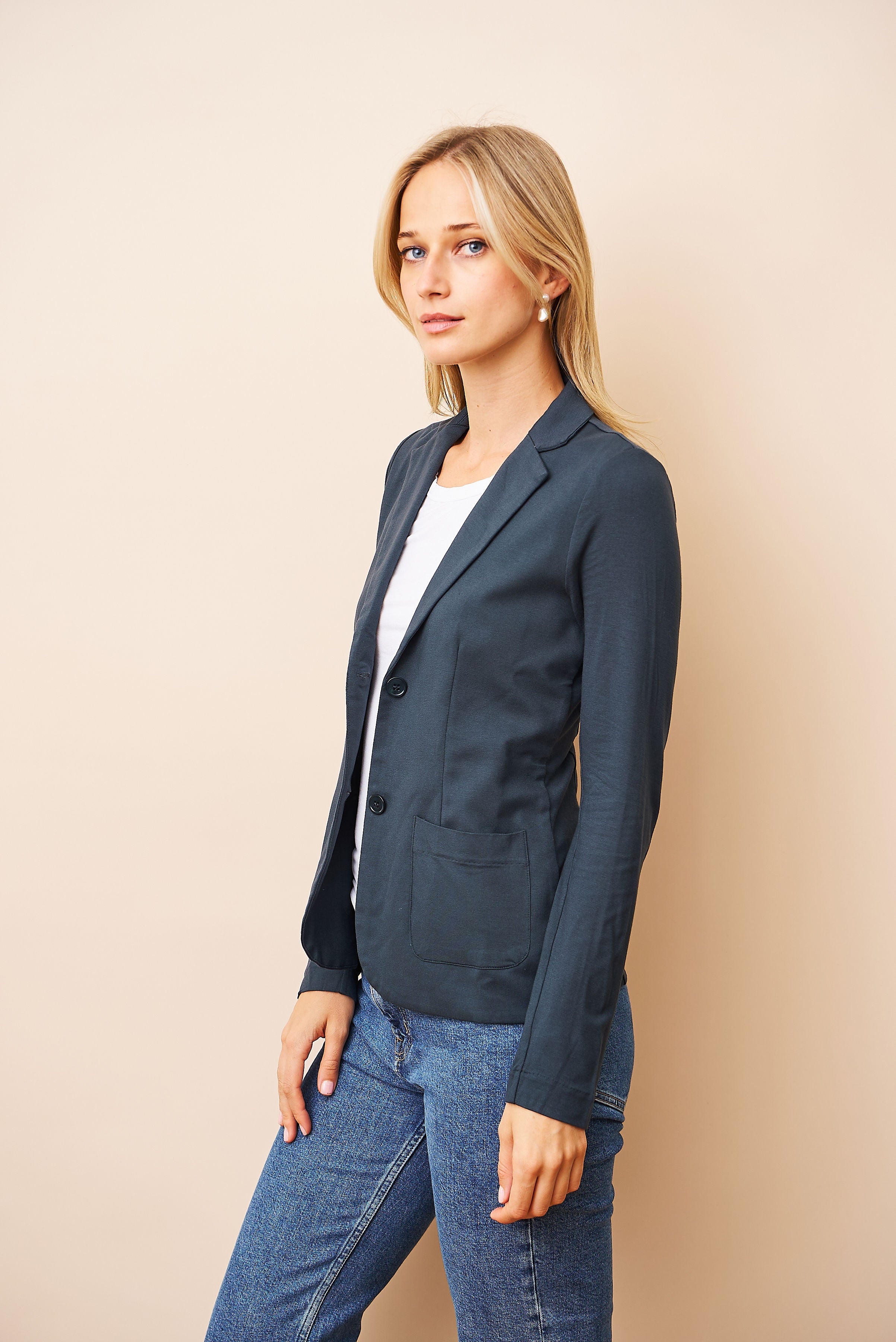 Soft Touch Two Button Blazer - Crepuscule