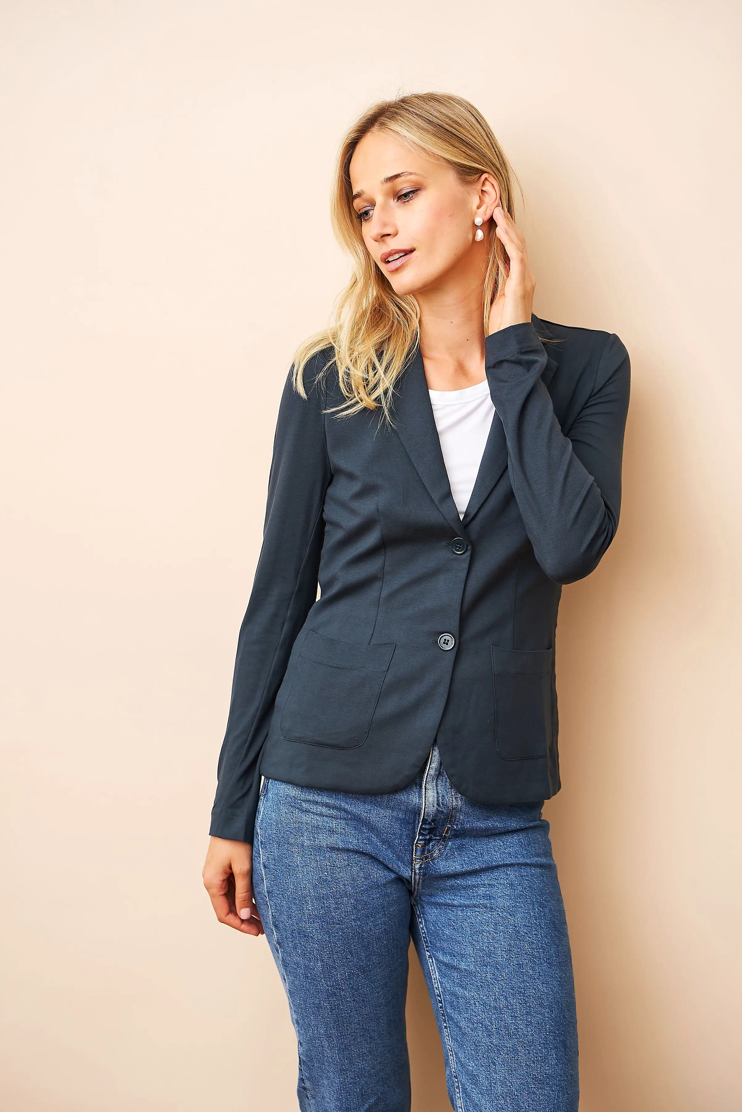 Soft Touch Two Button Blazer - Crepuscule