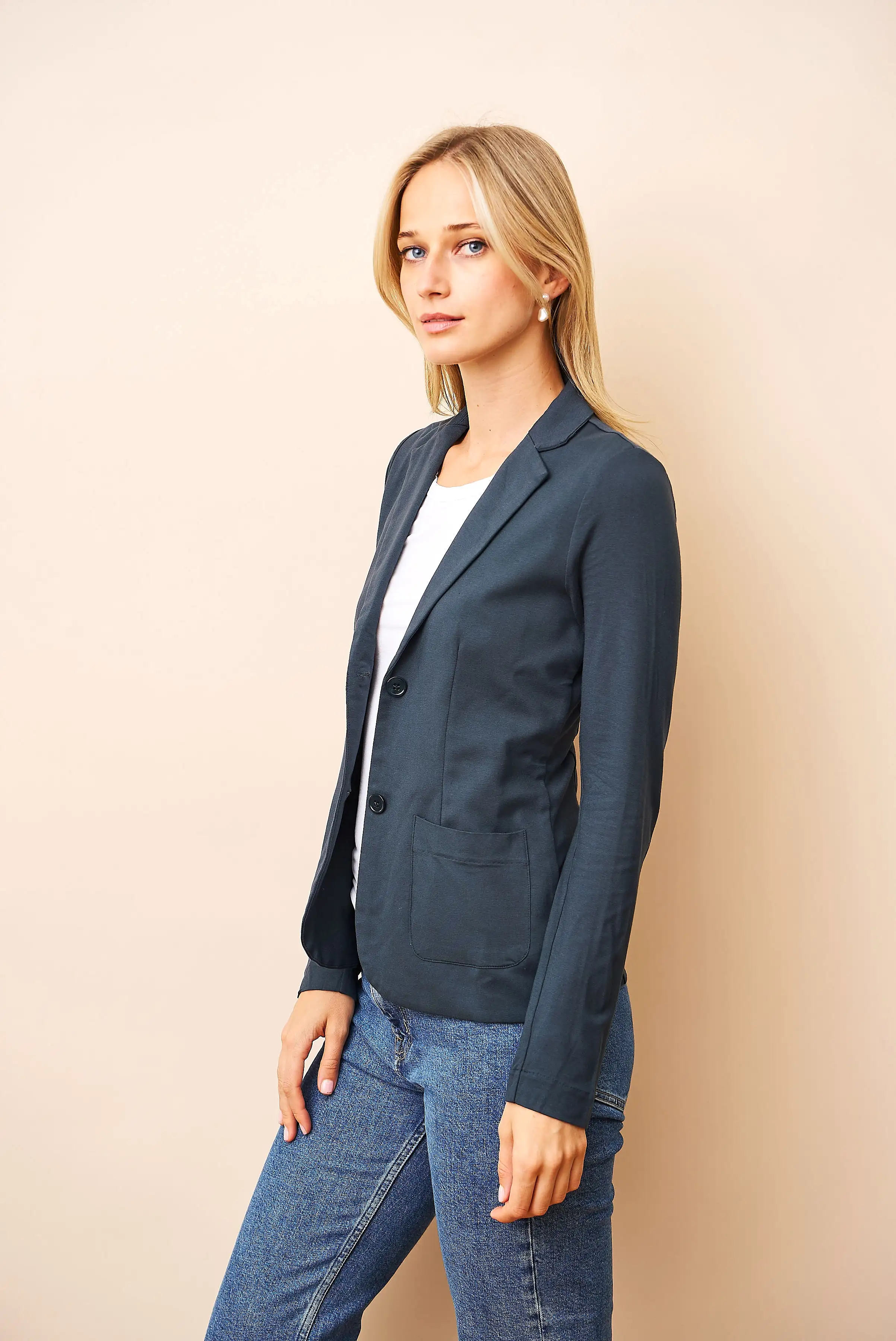 Soft Touch Two Button Blazer - Crepuscule