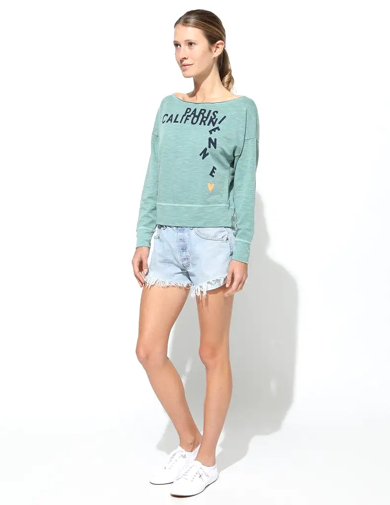 Sundry Paris Californien Raw Off The Shoulder Sweater