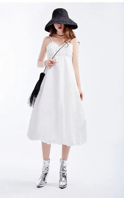 Takaya Pleated Sleeveless Irregular Dress