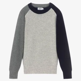 Teen Boys Grey Knitted Sweater