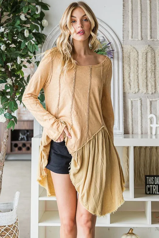 The Prefect Layering Tunic w/ Uneven Hem