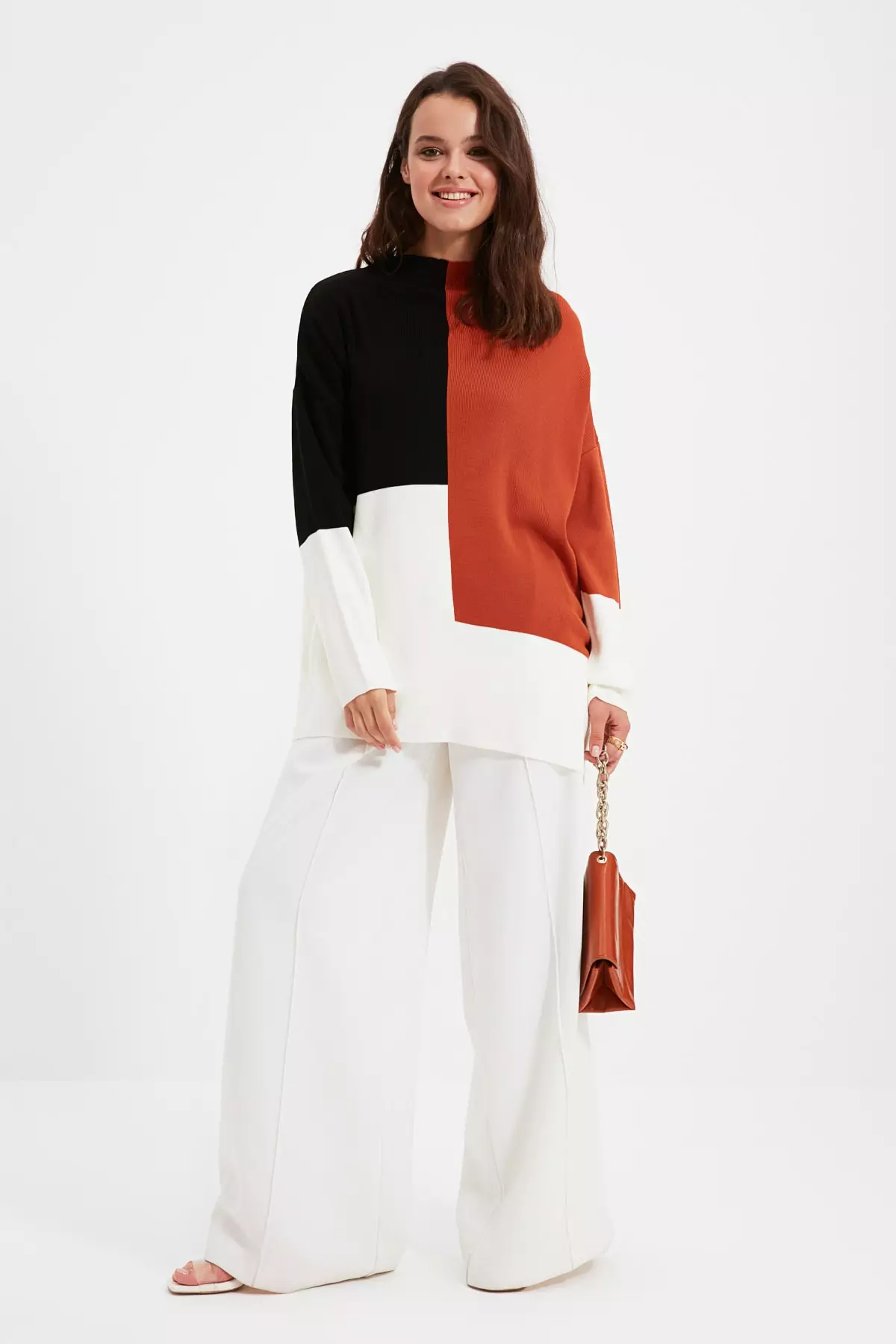 Trendyol Colour Block Knitted Sweater