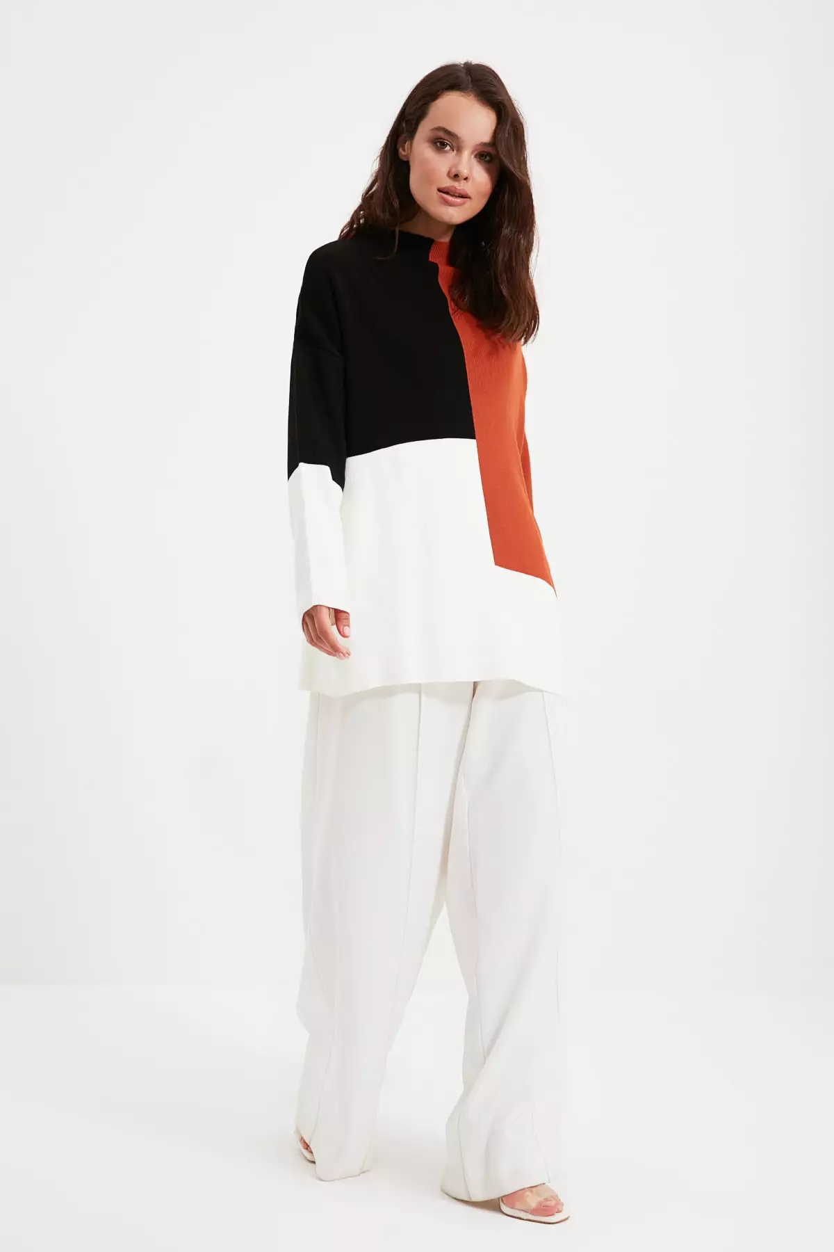 Trendyol Colour Block Knitted Sweater