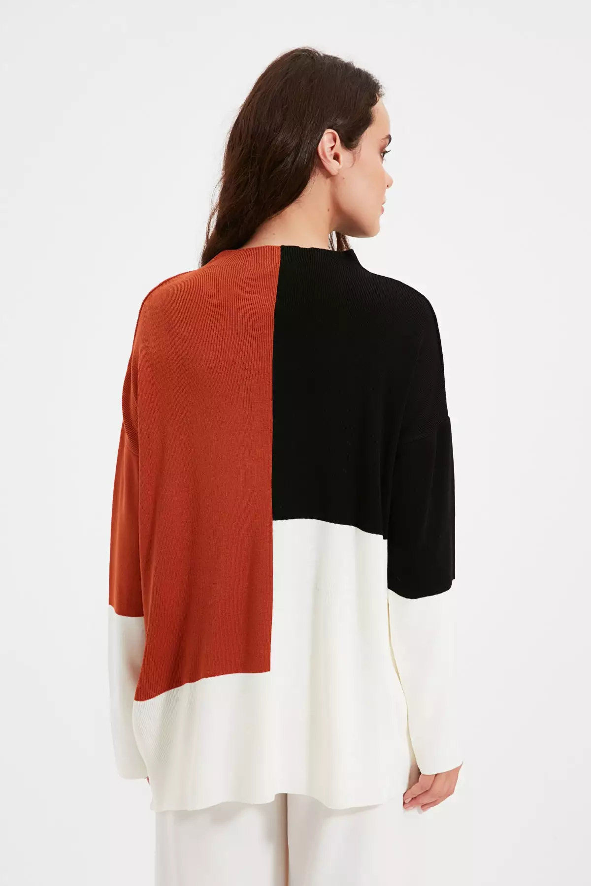 Trendyol Colour Block Knitted Sweater