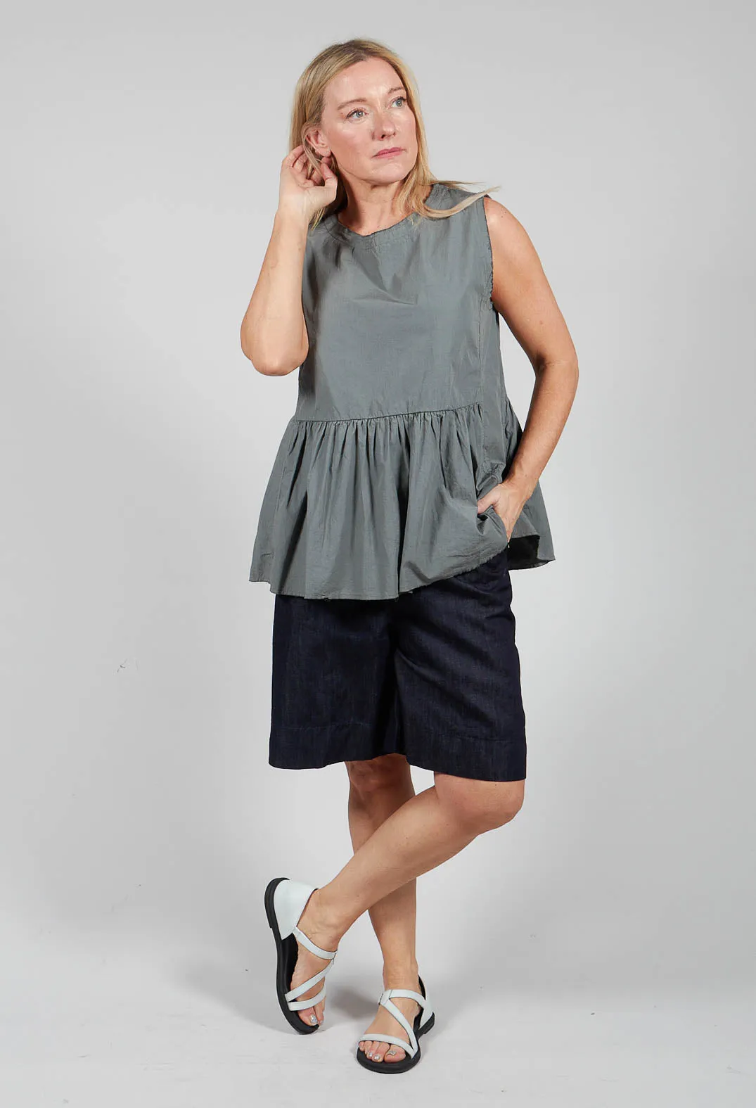 Tunic Blouse in Asfalto