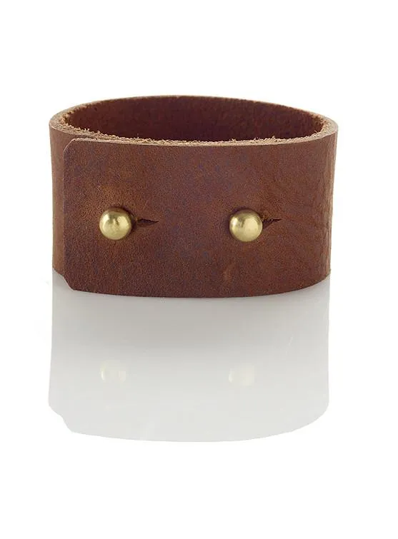 Two Button Leather Cuff