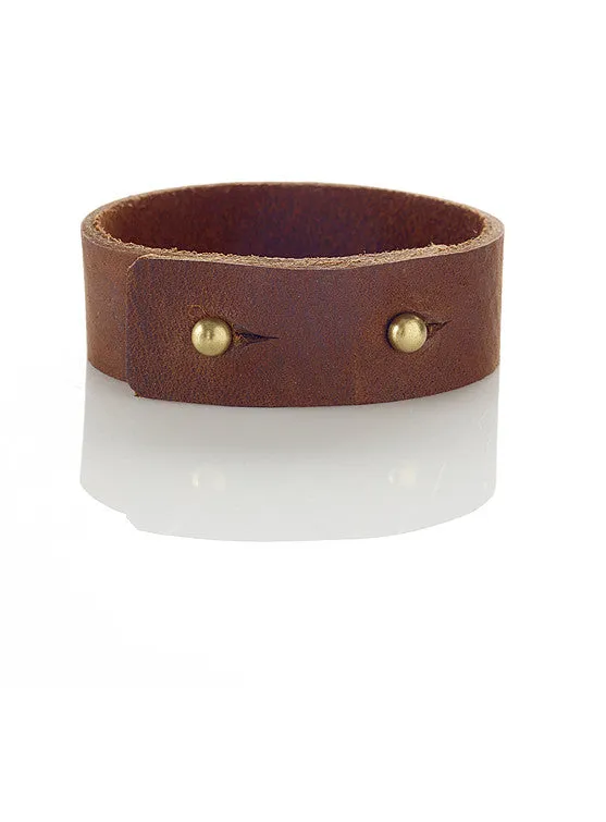 Two Button Leather Cuff