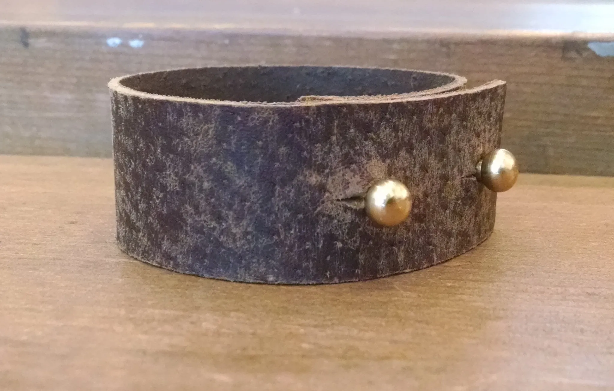 Two Button Leather Cuff