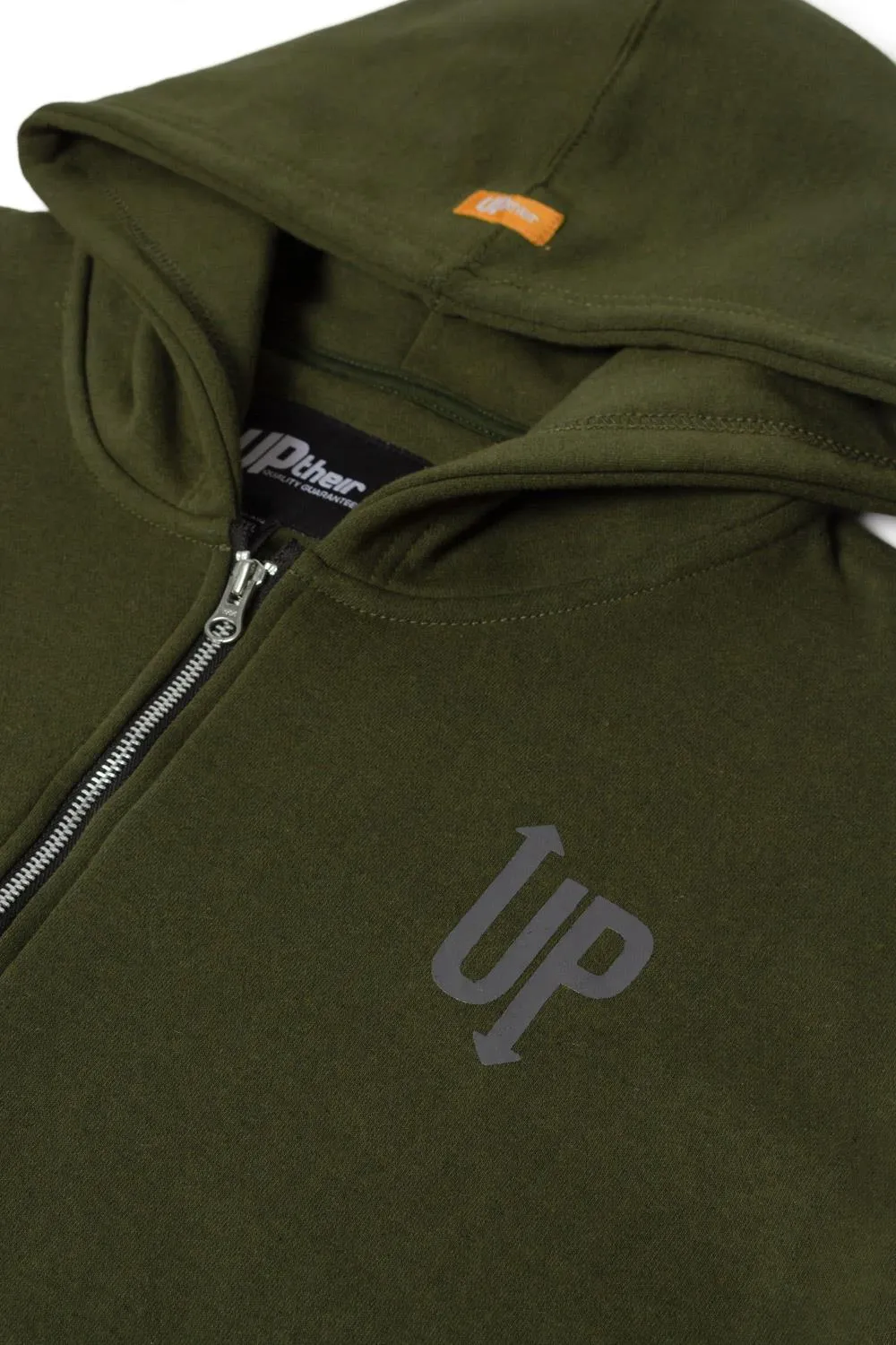 Uptheir Acklam Branded Zip Through Hoody - Chive