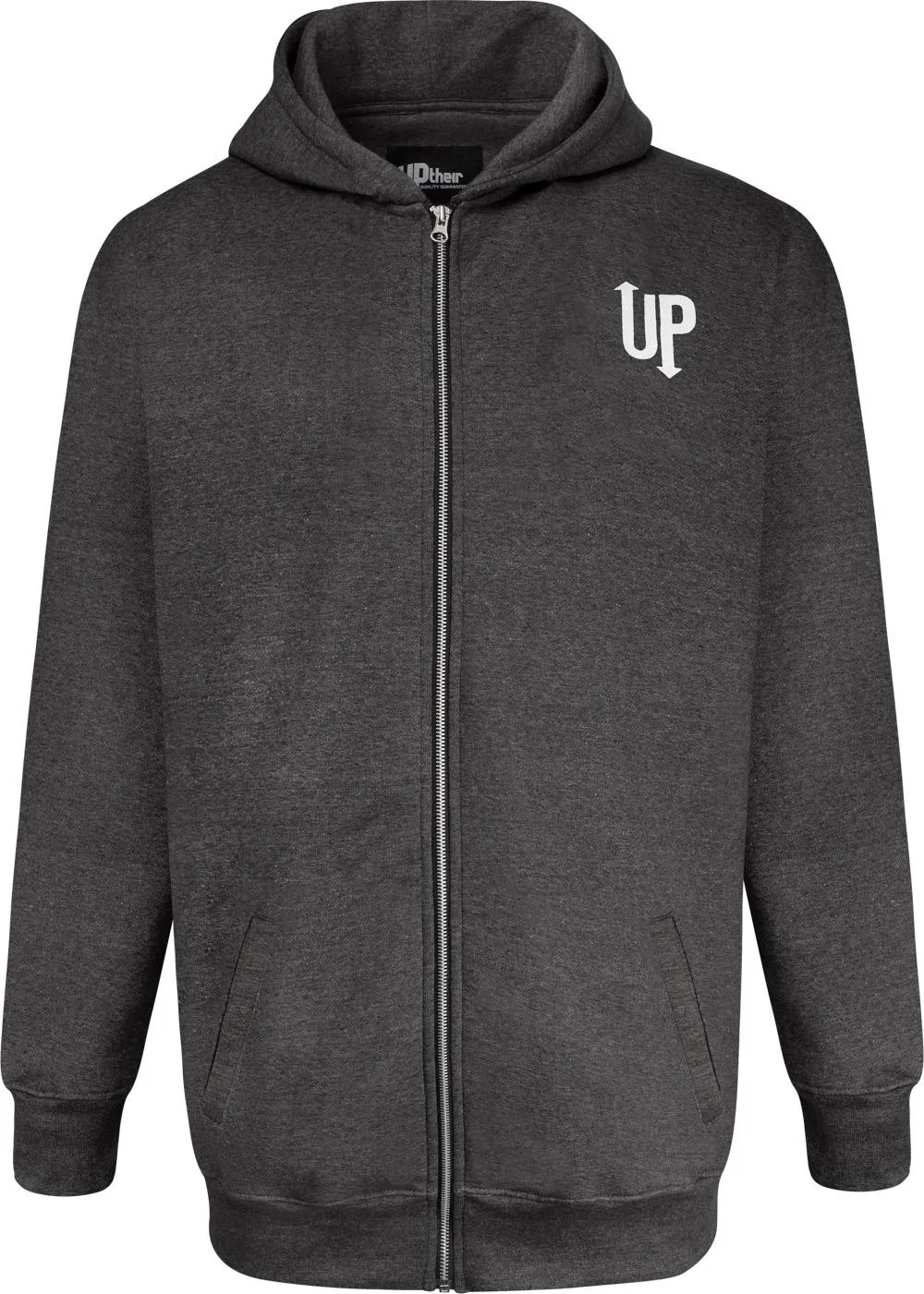 Uptheir Acklam Branded Zip Through Hoody - Iron Gate