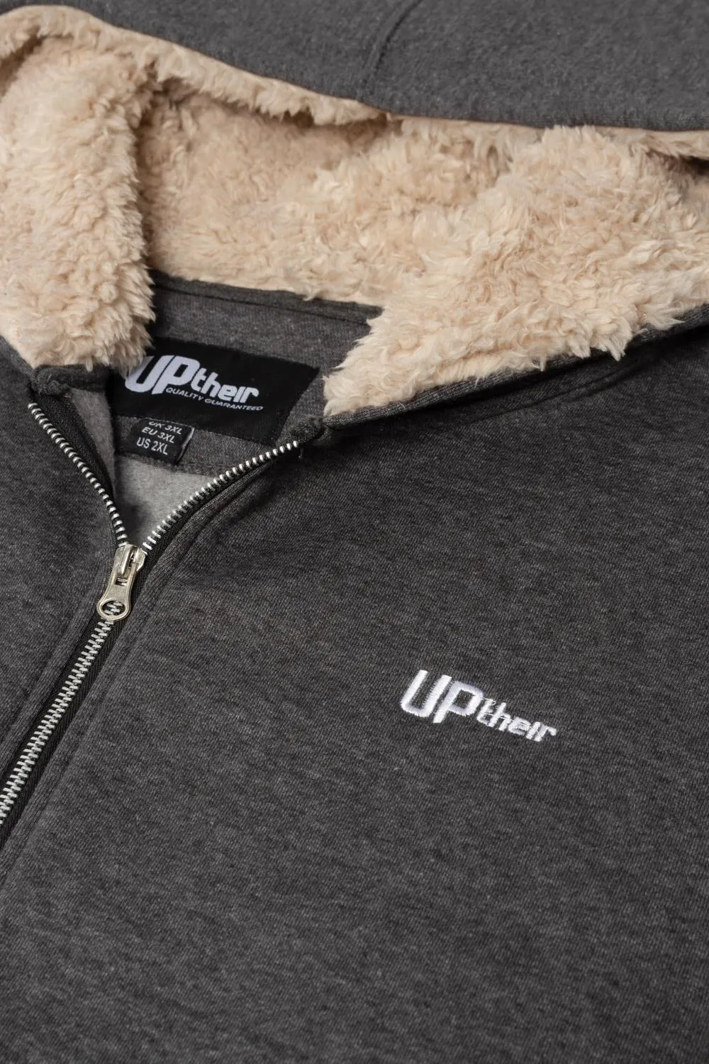 Uptheir Zarrin Sherpa Lined Hoody - Carbon