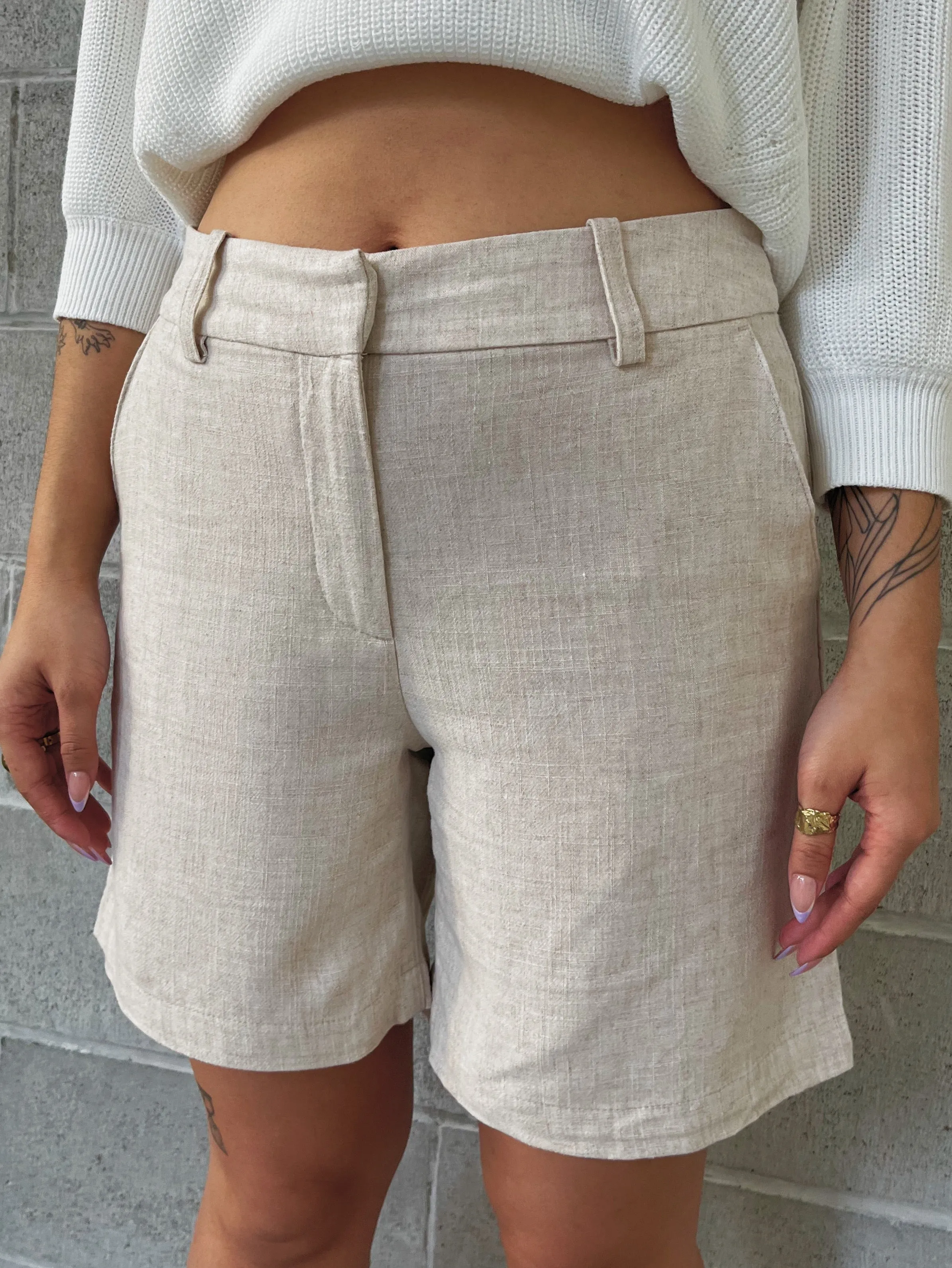 VERO MODA Vivian Long Linen Short