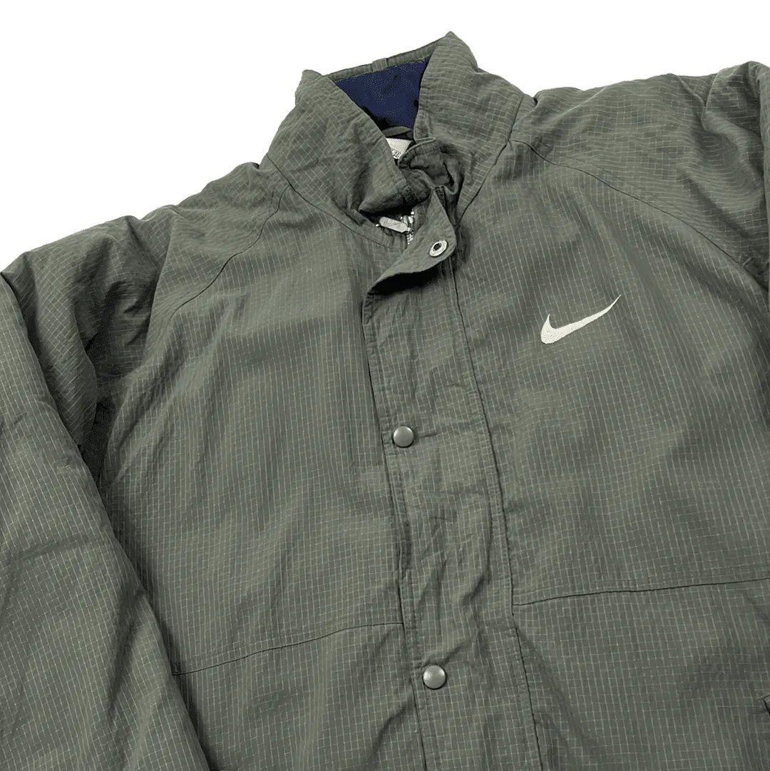 Vintage 90s Green Nike Puffer Coat/ Jacket - Large