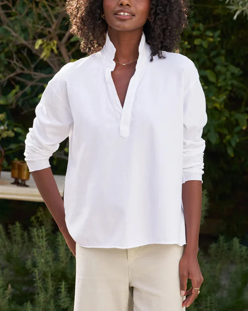 White Patrick Popover Henley