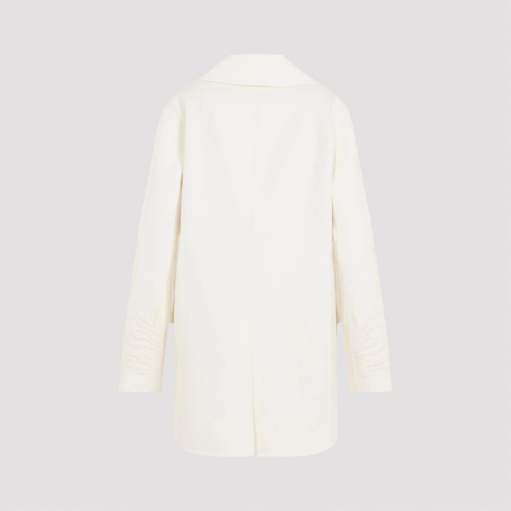 White Virgin Wool Coat