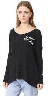 Wildfox Almost Feelings Beyond Sweater Black