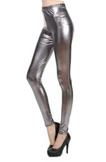 Women clothing skinny PU leather pencil Leggings slim faux Leather Pants trousers SM6