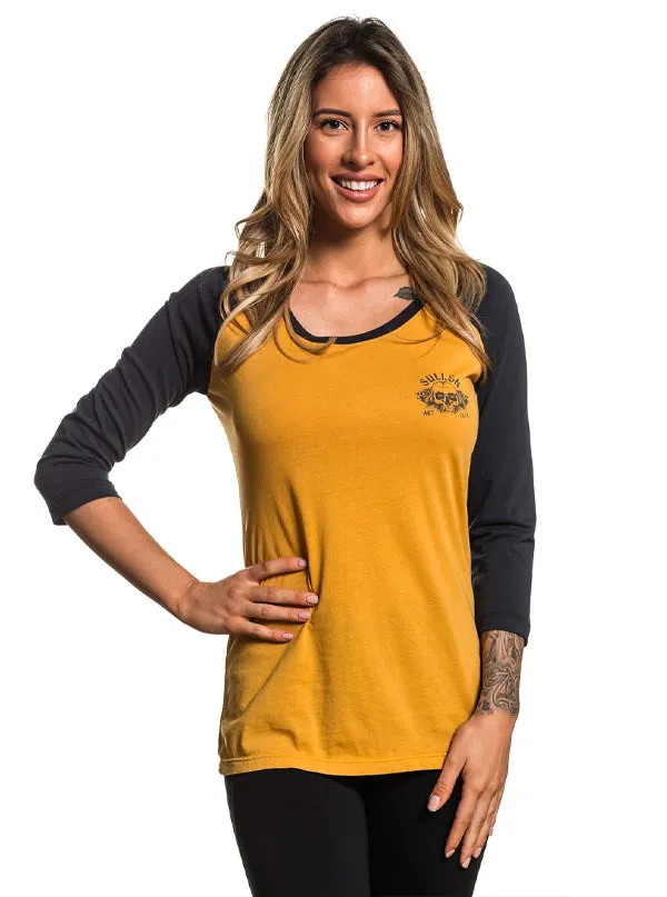 Women's Deathless Raglan (Mustard/Grey)