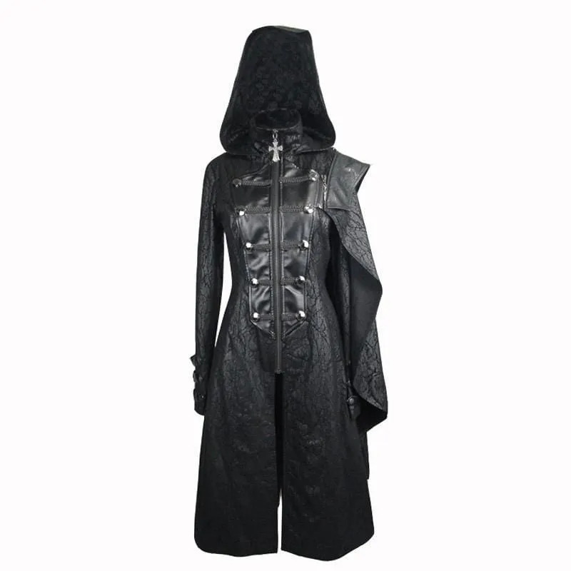 Women's Goth Hooded Princess Coat With  Pelisse