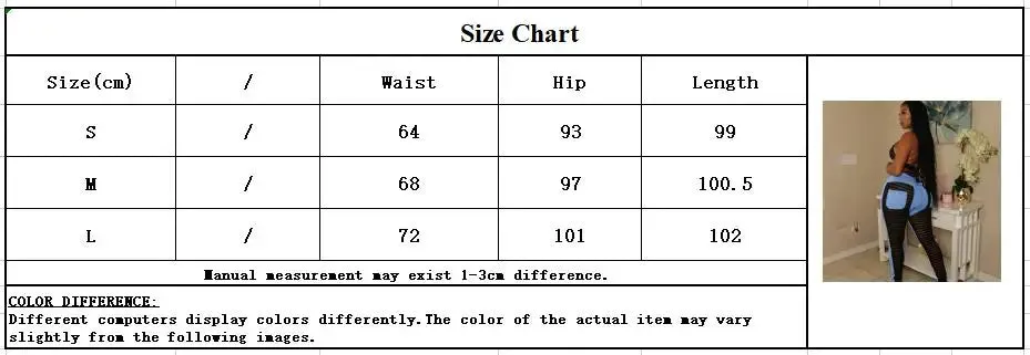 Women's Sexy See-Through Mesh Patchwork High Waist Color Block Skinny Pants