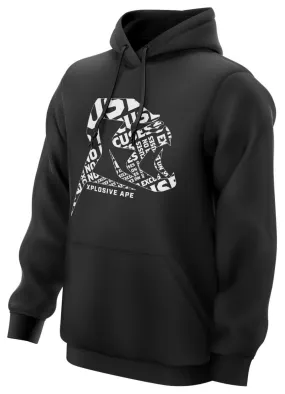 Xplosive Ape Excuses Print Hoody - Black