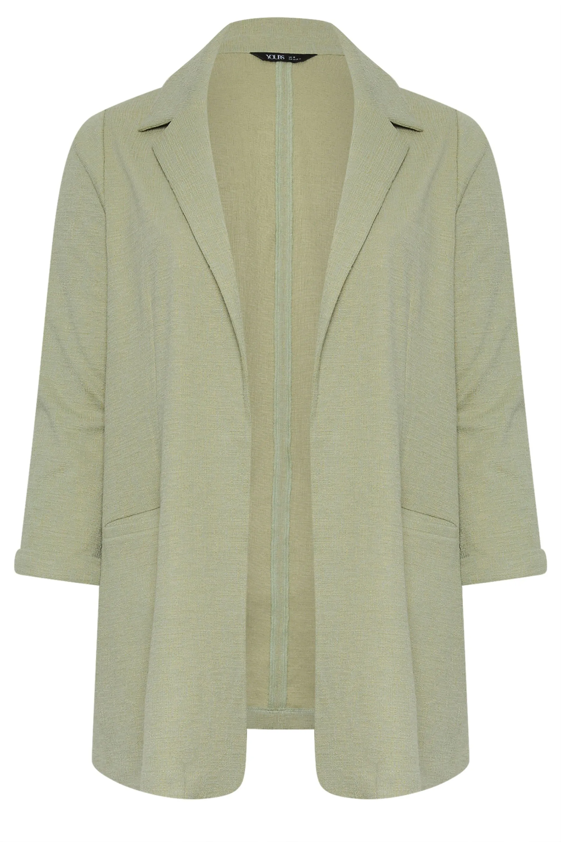 YOURS Curve Sage Green Textured Blazer